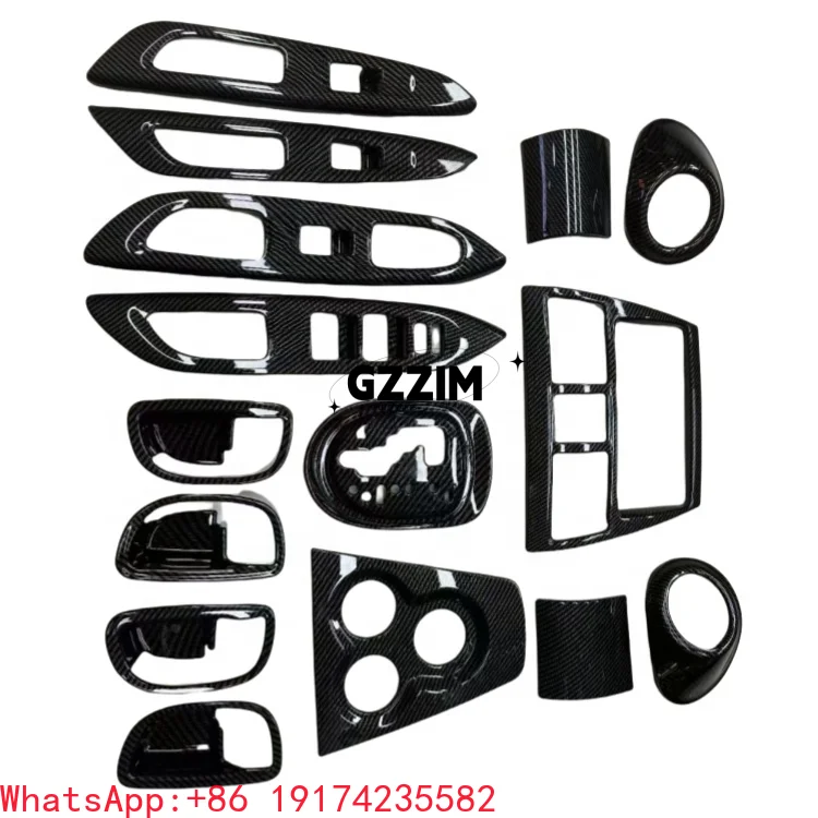 

New Item Car Interior Accessories Decoration Cover Trim ABS Carbon Fiber Black for Vios 2008-2013