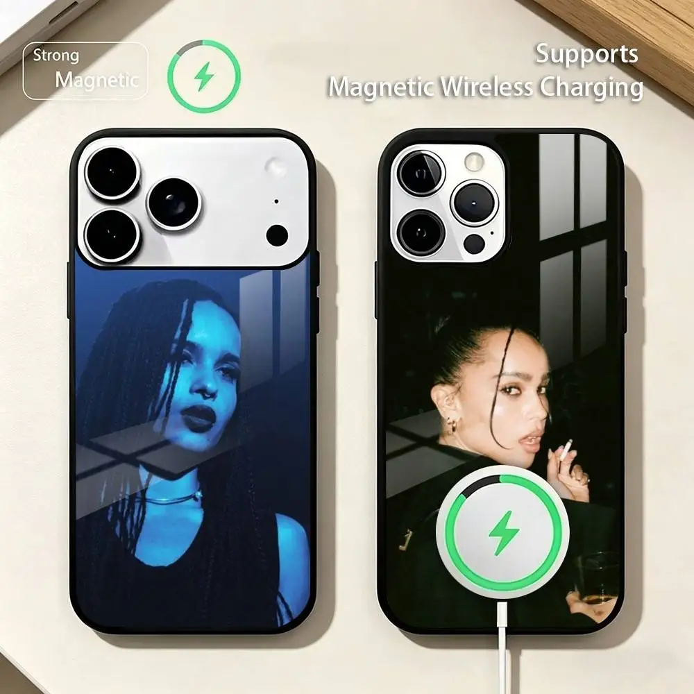 

Famous actress Z-Zoe K-Kravitz Phone Case For iPhone17,16,15,14,13,12,11 Plus,Pro Compatible with magnetic wireless charging