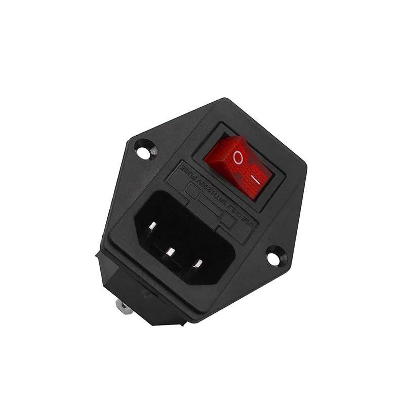 1 Set 3D Printer Parts Power Supply Switch Male Socket With Fuse For 3D Printer DIY 3D Printer AccessoriesNF stationery