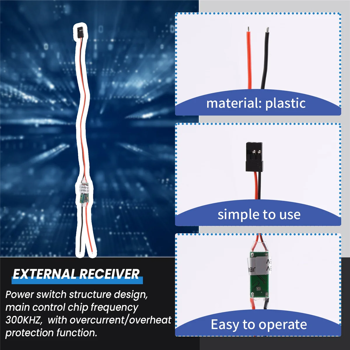 BEC UBEC مصدر طاقة استقبال خارجي ، بدون فرش ESC ، دعم 2-6S ، 5V ، 3A