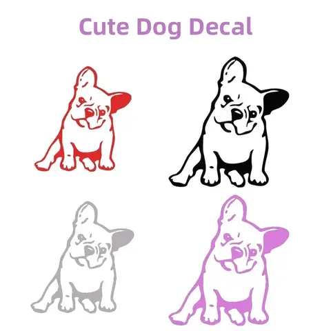 Cute French Bulldog Vinyl Decal Car  Sticker Waterproof  Car Ornament Household  PVC Wholesale