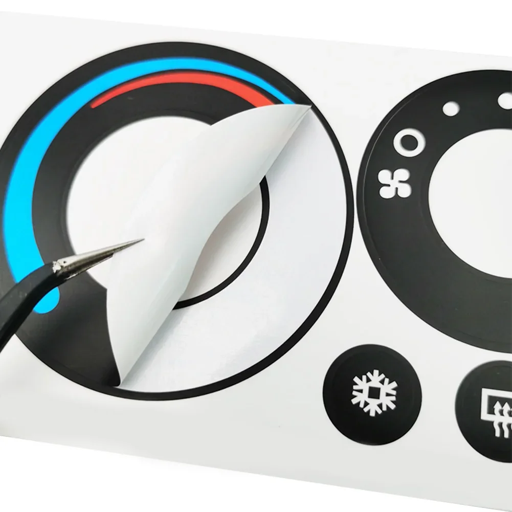 Car Climate Label Black AC Control Decal Black Overlay Reduced Light Penetration For Pontiac Torrent 2005-2006