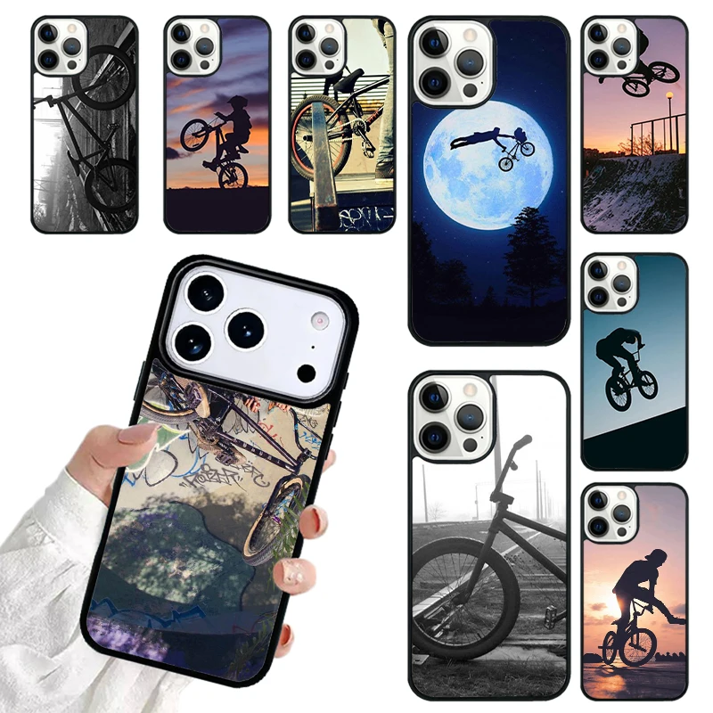 Coque de téléphone pour iPhone 17 16 15 14 13 12 11 Pro Max 17air, motif vélo de sport, antichoc, Fundas
