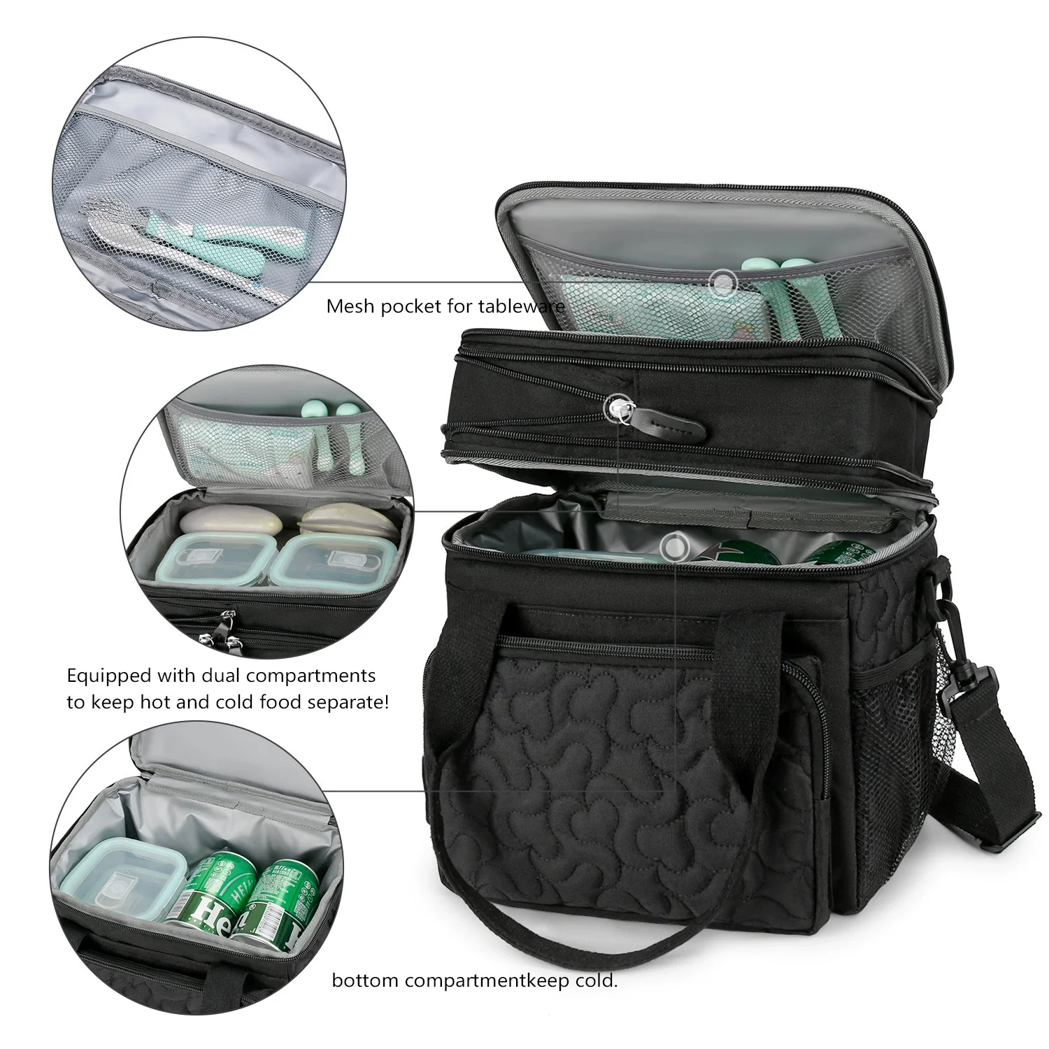 

Large Capacity Portable Shoulder Bag, Mother and Baby Insulation , Waterproof Bag, Outdoor Travel Mommy, Double-layer Con