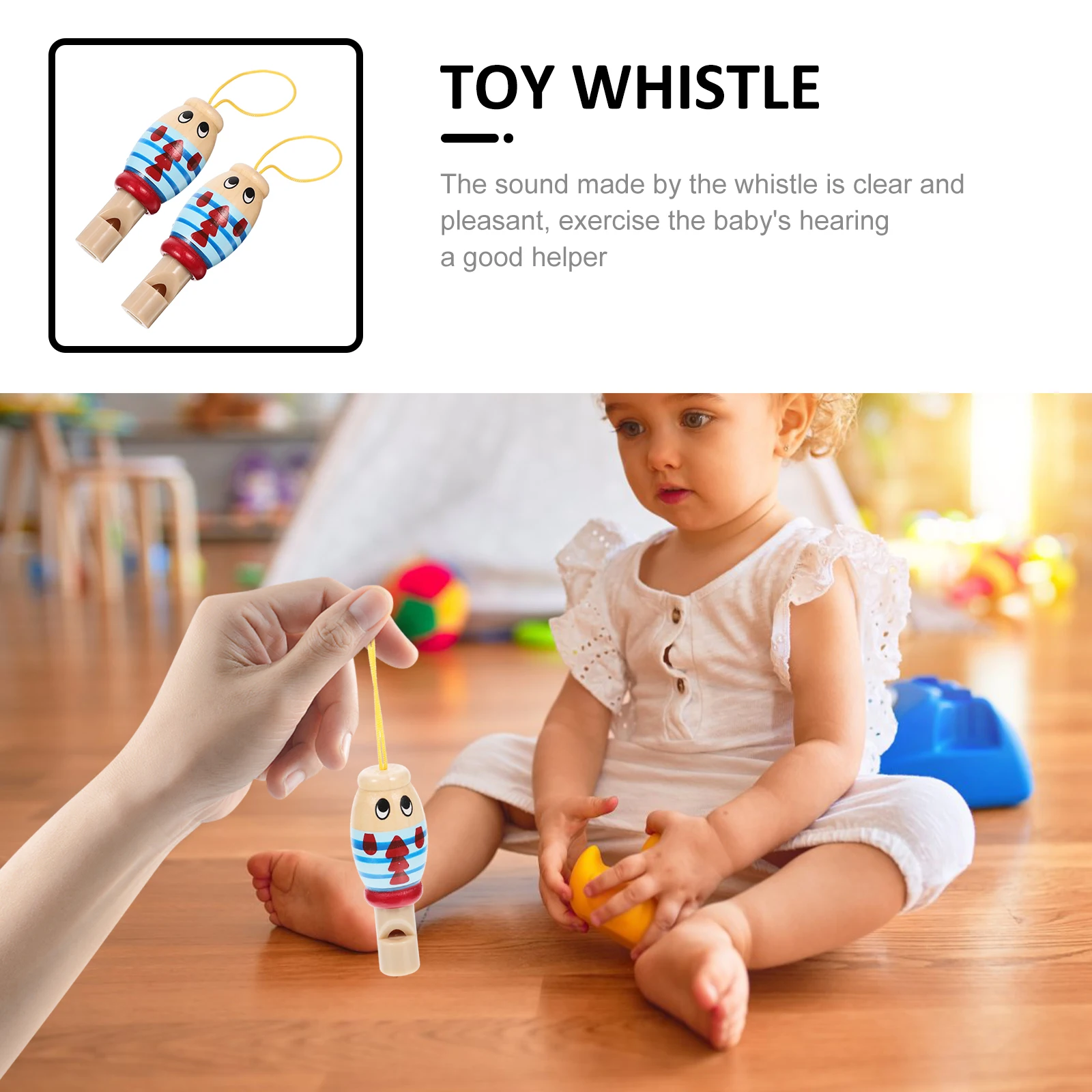 

2 Pcs Wooden Instruments for Kids Toddler Musical Baby Kid's Toy Puzzle