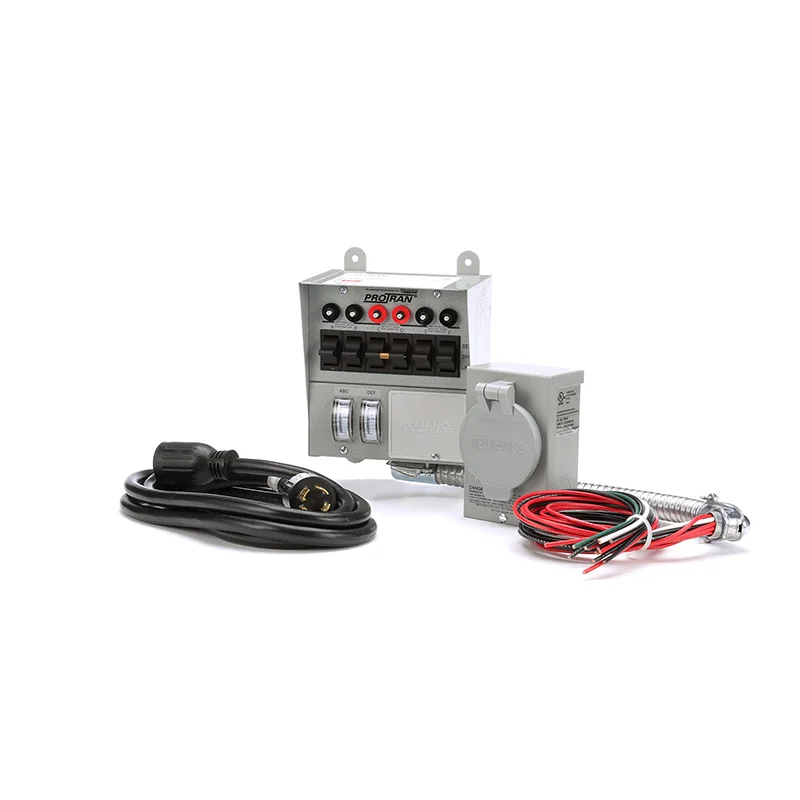

Reliance Controls Pro/Tran 6-Circuit 30 Amp Generator Transfer Switch Kit 31406CWK with 10-Ft Power Cord, Manual Transfer Switch
