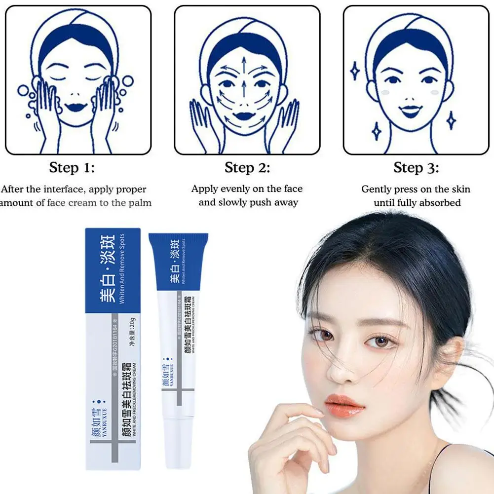 20g Whitening Freckle Cream Effective Remove Melasma Spots Dark Beauty Brighten Fade Smooth Face Moisturize Skin Cream X4H9