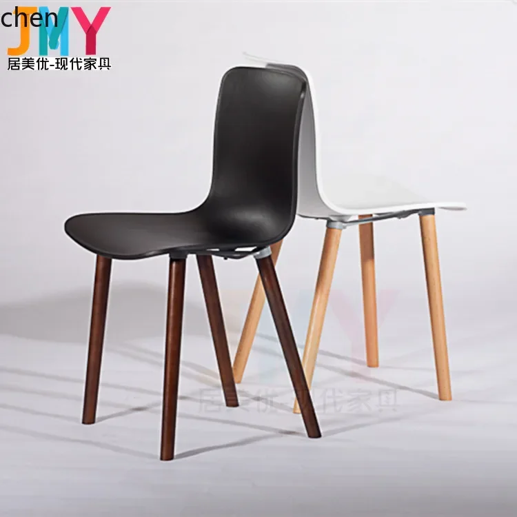 YZ6.15 plastic chair adult backrest solid wood dining table chair simple