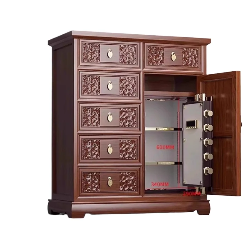 

Антикварный невидимый сейф, 110 см, бытовой старый вяз, шестисунный сейф с ящиками