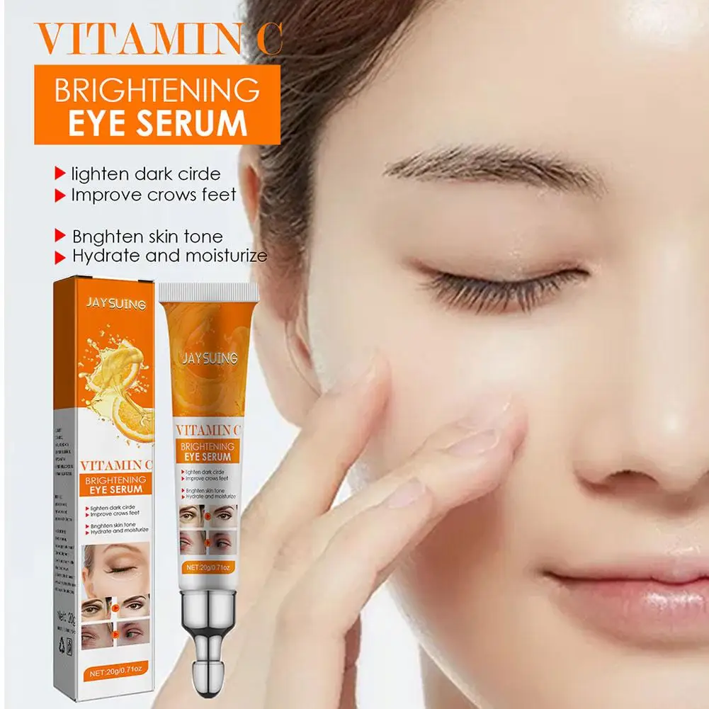 Serum Anti Keriput Vitamin C T2E1, Serum penghilang lingkaran hitam mata halus mengangkat garis mengencangkan produk anti-penuaan, Krim Mata kulit