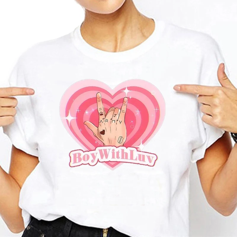 Vintage T Shirt Women's Clothing Jungkook Golden Korean Fashion Kpop Printed Plus Size Graphic Cute T-Shirt Top Summer Clothes