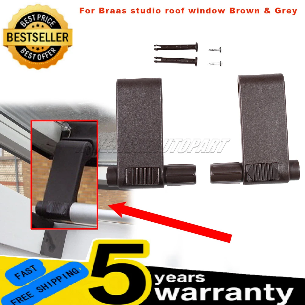 

New For Braas studio roof window Brown & Grey window studio handle lever AF/BA window 2pcs