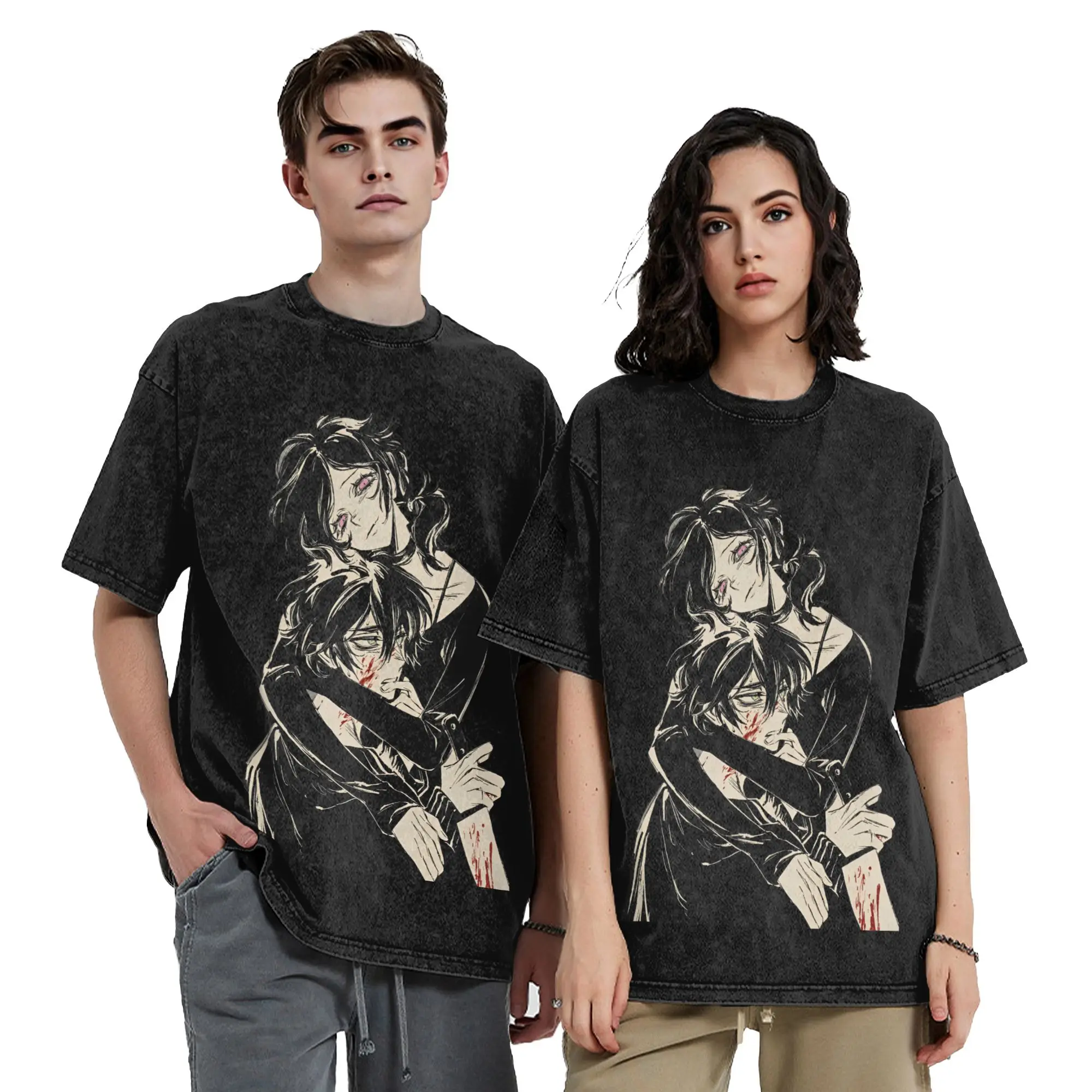 Herren-T-Shirt „The Coffin Of Andy And Leyley“, gewaschene T-Shirts, Hippie-Strand-T-Shirts, Vintage, lockere Freizeitkleidung, Geschenkidee – Detail 1