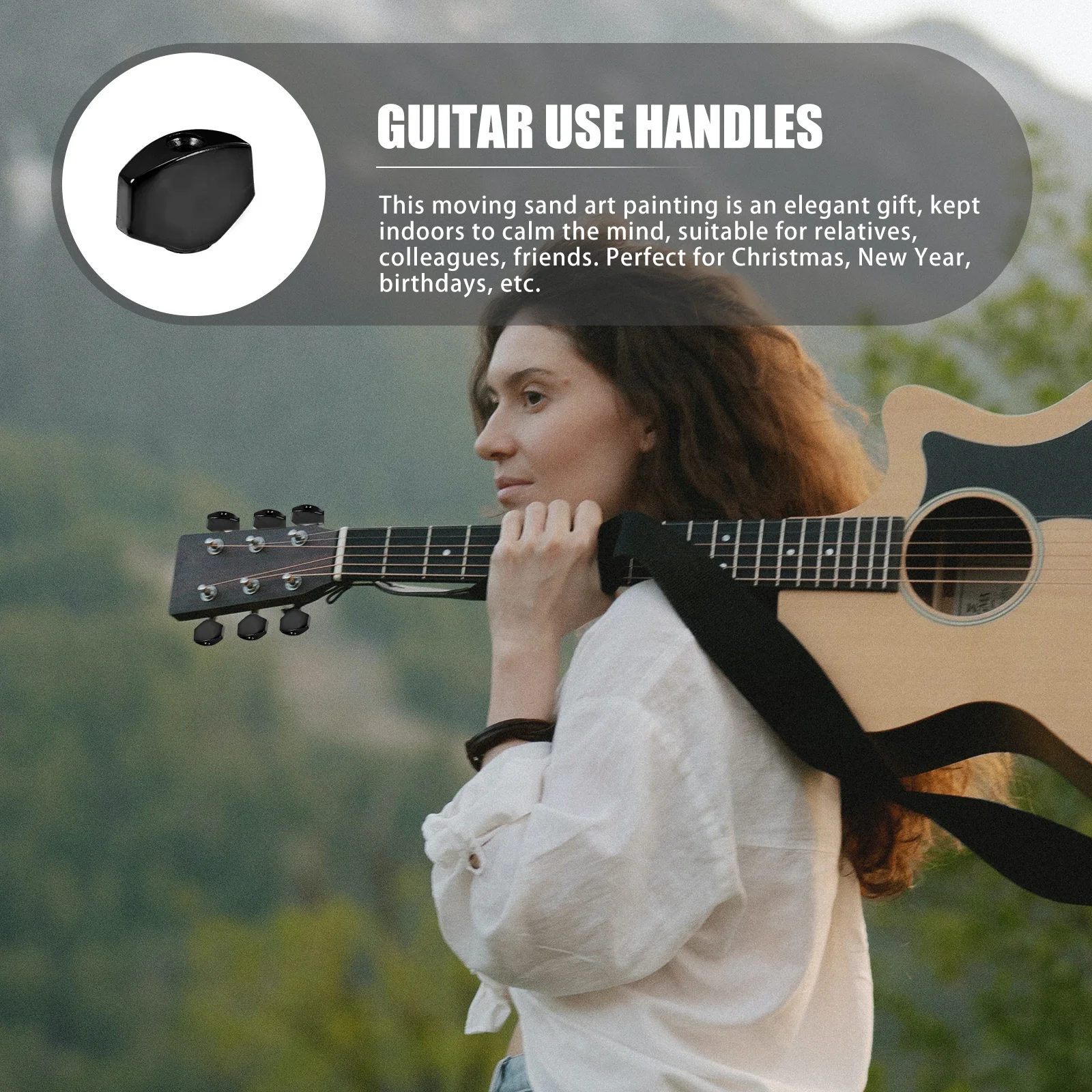 

6Sets Stringed Instrument Guitar Tuner Handles Durable Folk Tuning Knobs Lock String Functions Acoustic Guitar