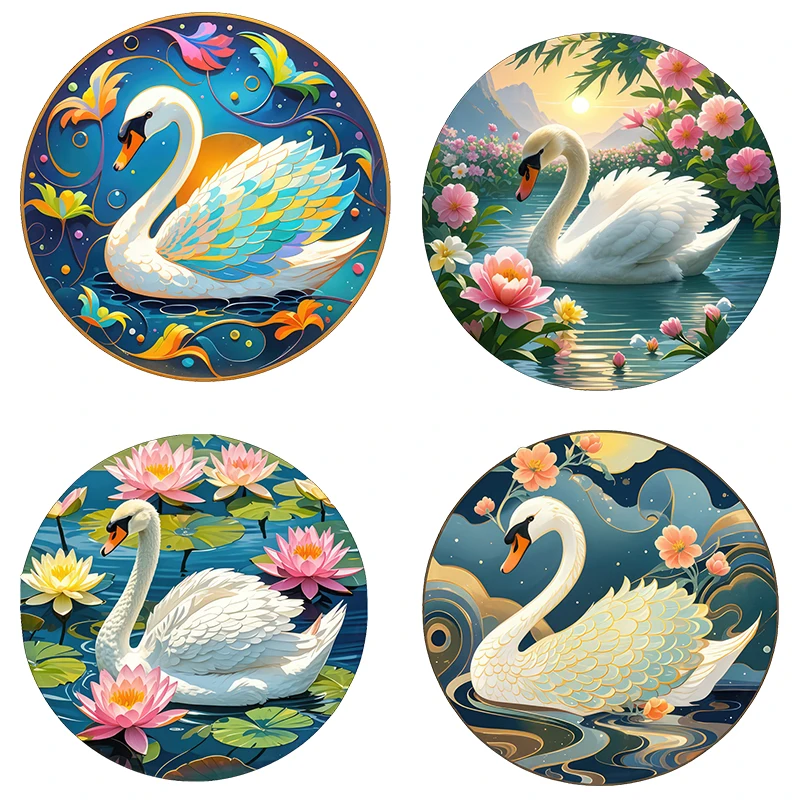 Three Ratels Q94 Elegant swan Art Wall Stickers for Home Decoration IPDA decals Car stickers Waterproof