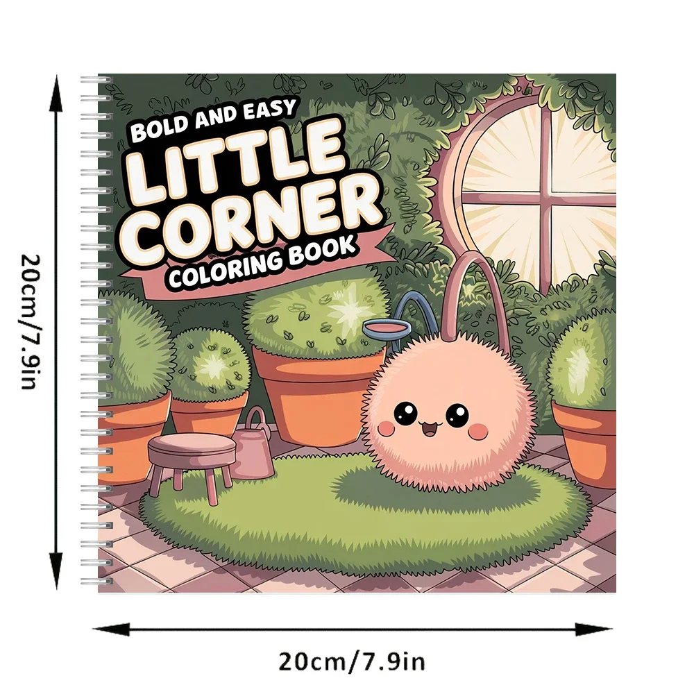 Easy Little Corner Coloring Book for Adult Colouring Book, Birthday Day Gift, Back to School Supplies, Adults Cute Drawing Book