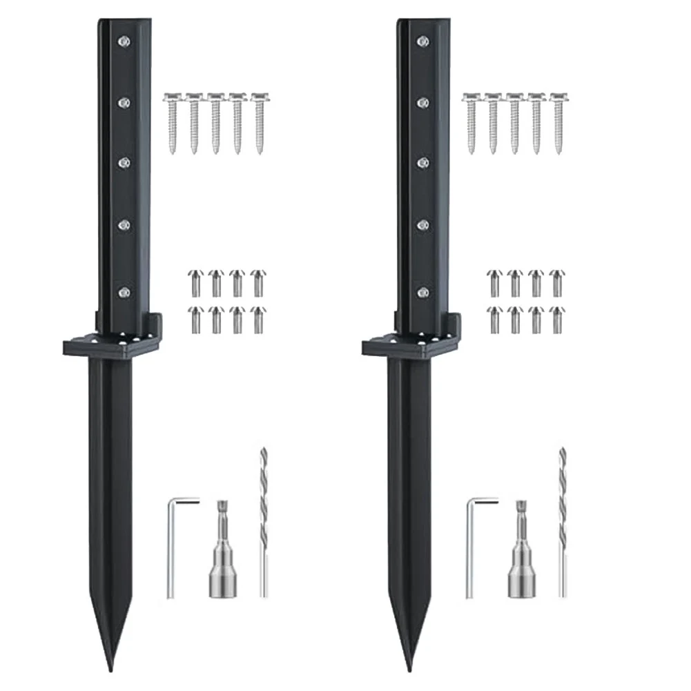 Heavy Duty Repair Fence Post Repair Kit Home Repair Projects Cross-Design Stability H-Shaped Support Premium Fabrication