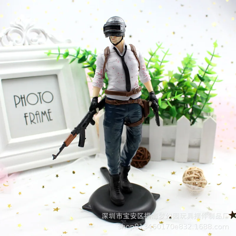 ديكور المنزل لعبة الأطفال PUBG ذكر أنثى المحارب عمل دمية تمثال راتنج نموذج هدية