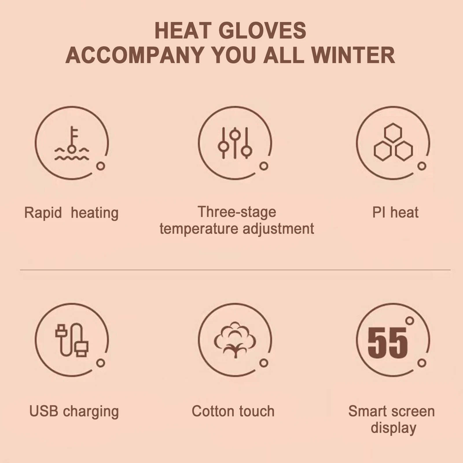 Electric Heated Gloves Hand Warmer Glove With Screen Touching Function Reliable USB Charging Electric Bike Motorcycle Gloves