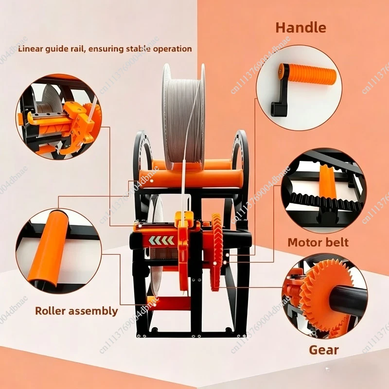 3D Printing Supplies Winding Machine Electric Spool Suitable for 20cm Diameter Reel Universal Winding Machine Printer
