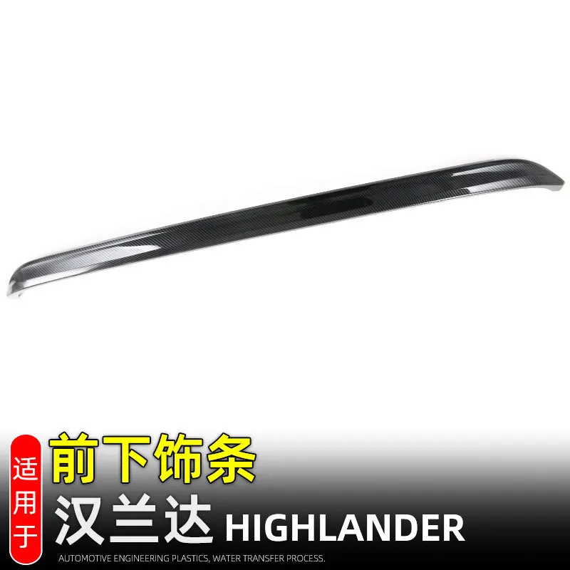 

For Toyota Highlander Kluger 2020 2021 2022 Front Bumper Bottom Protector Cover Chrome Car Accessories Exterior Decoration Trim