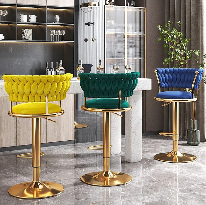 New luxury metal bar chair classic cheap adjustable backrest bar chair