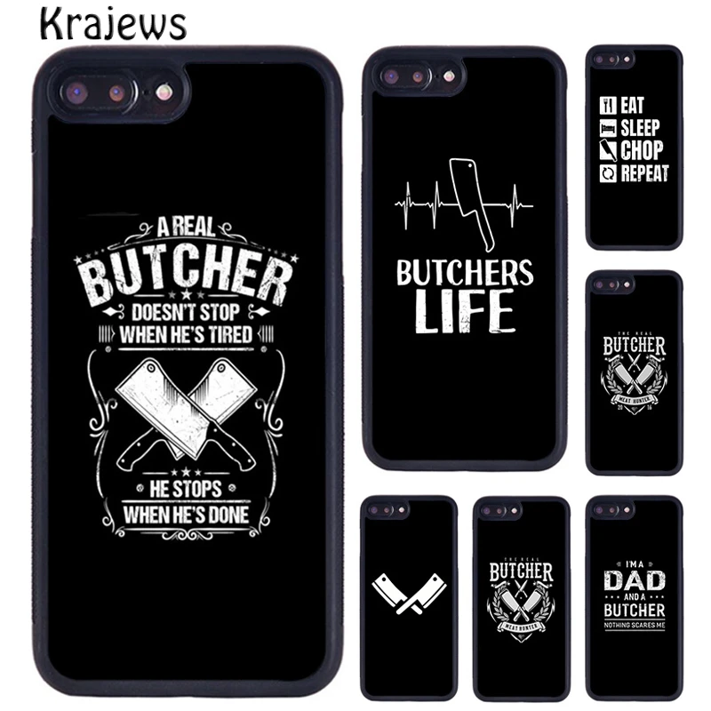 Krajews REAL BUTCHER CLASSIC RETRO Phone Case Cover For iPhone 16 15 14 plus X XR XS 11 12 13 pro max coque