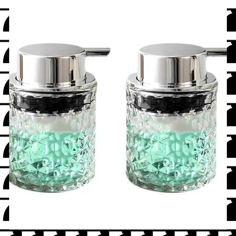 

A44U 2X пенящийся дозатор мыла для рук, дозатор мыла для ванной комнаты или дозатор лосьона для кухни, многоразовый дозатор из прозрачного стекла