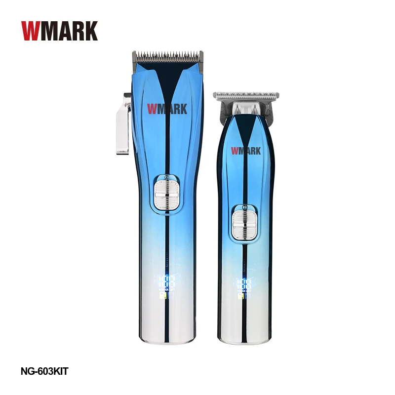 2023 WMARK NG-603 kit High Speed Professional Hair Clipper Hair Trimmer 2 in 1 7000RPM+6000RPM With LED Display