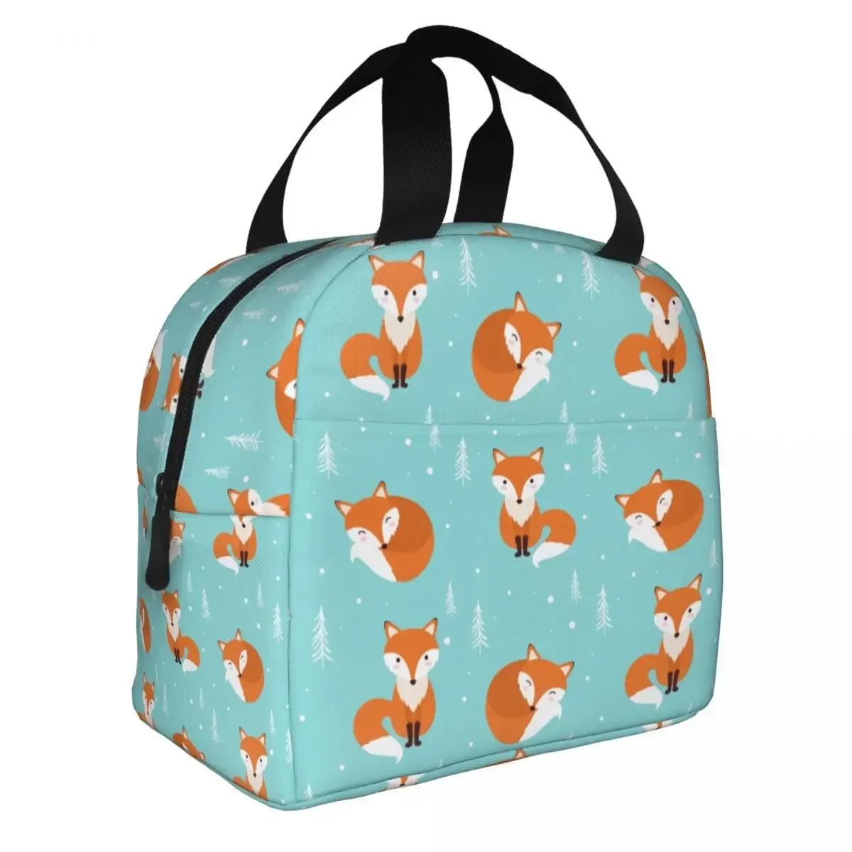 Lunch Bags for Women Kids Fox Animal Insulated Cooler Portable Picnic Canvas Tote Handbags