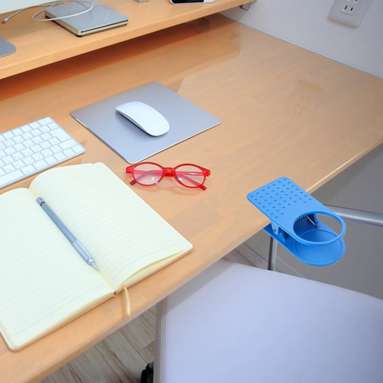 

2Pcs Table Cup Clip ABS Strong Clamp Holder Desk Organizer for Coffee Glass Water Bottle Office Home Table Cup Clip