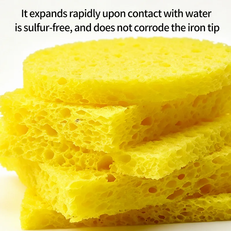6pcs High-temperature sponge Electric-branded iron-en-iron head cleaning sponge