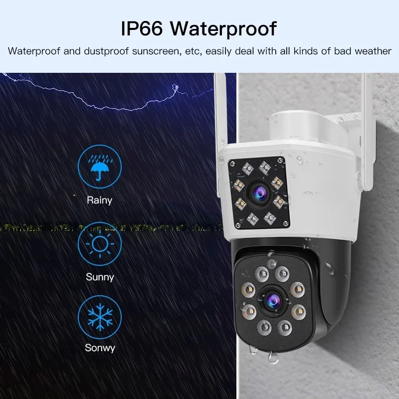 1080P Security Protection CCTV Video Surveillance IP Camera 4MP PTZ Wifi Camera with Dual Screen Outdoor Security Camera