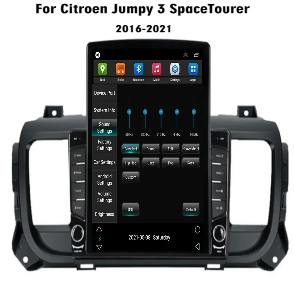 5G LTE Android 13 Tesla pantalla Vertical Radio de coche estéreo para Citroen Jumpy 3 SpaceTourer Peugeot Expert Toyota Proace 2016-2035