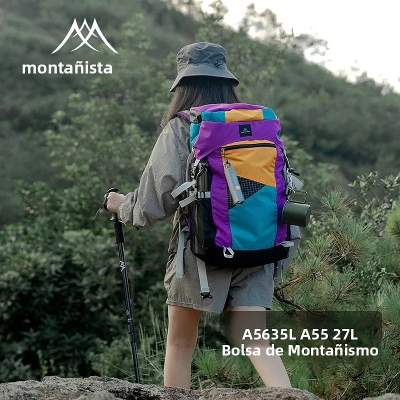MOUNTAINHIKER 27L35L bolsa de Montañismo para acampar al aire libre mochila de hombro multifuncional senderismo viaje bolsa táctica ligera