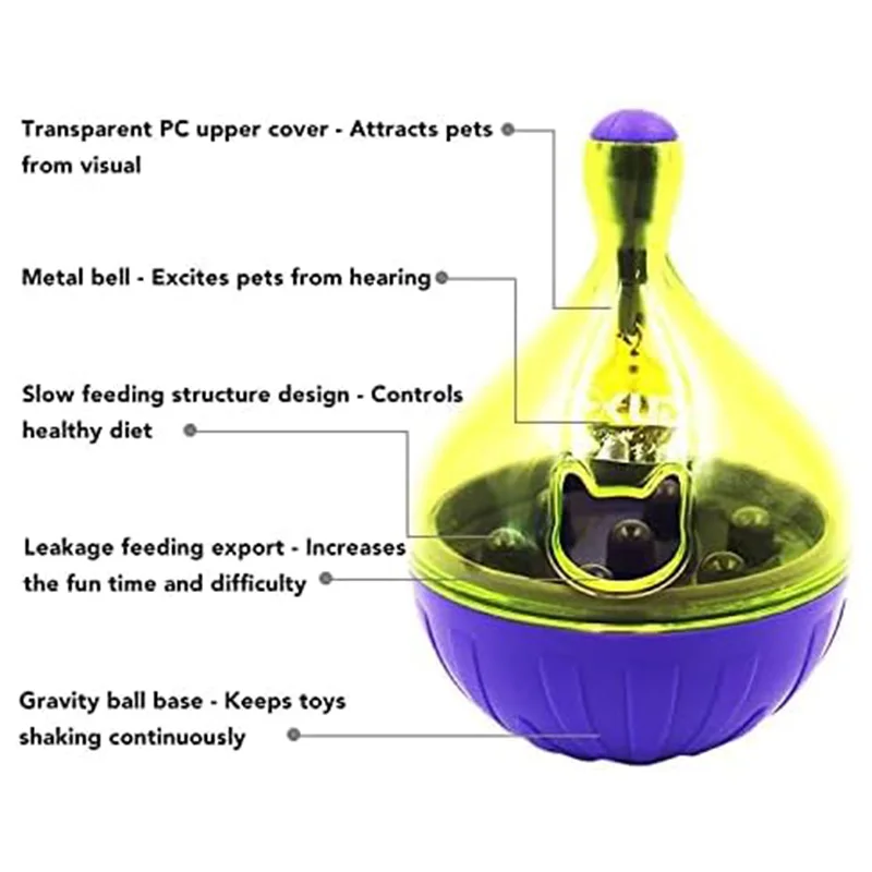 Cats,Kitten,IQ Treat Ball,Pet Tumbler Pet Toy Cat Dog Puzzle Toy Pet Leaky Food Container Dog Toy Pet Leaky Food Ball