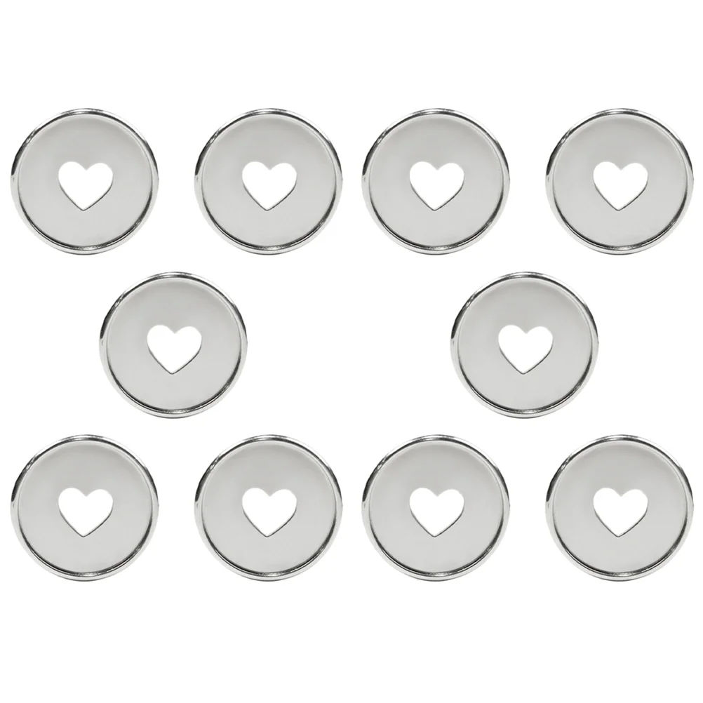 

10 Pcs The Notebook Heart Binding Buckle Binder Disc Silver Discs Loose Leaf Supplies Discbound Loose-leaf