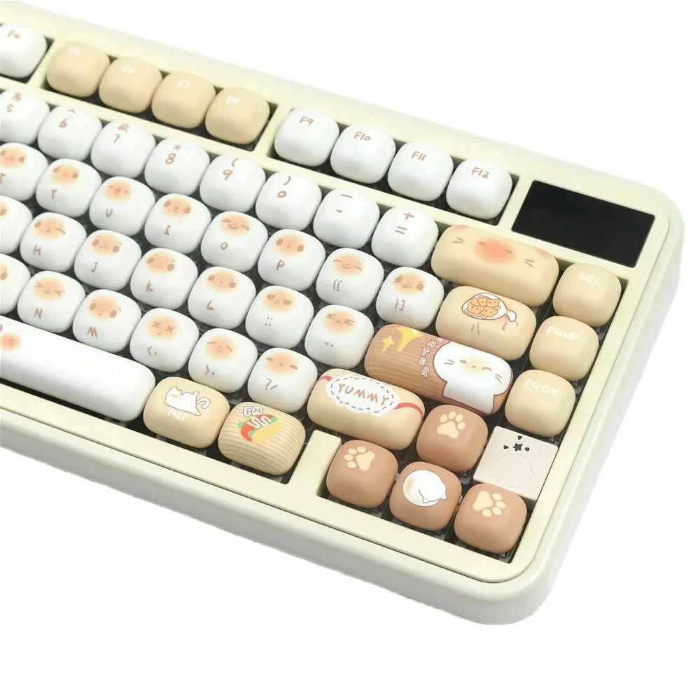 Bread Kitten MOG Keycap Set PBT Cute 137 Keys Split 7U Space per MX Switch 60/84/90/104/108 Layout tastiere meccaniche