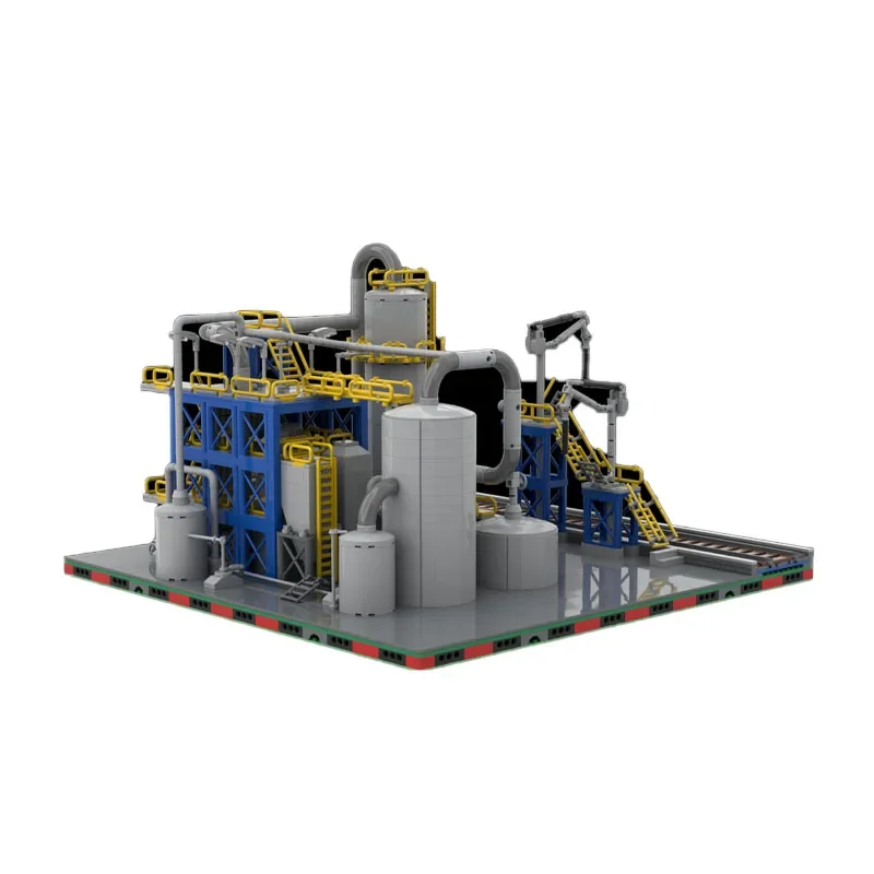 MOC-101452 Klassische urbane chemische Pflanze, Straßenszene, Bausteine, Modell 3116, Teile, Jungen- und Kindergeburtstagsgeschenk, Spielzeug