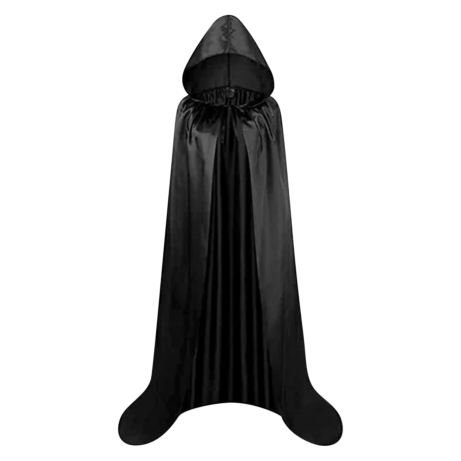 

Halloween Cape Stand-up Tie Hood Death Cape Cloak Black Cape