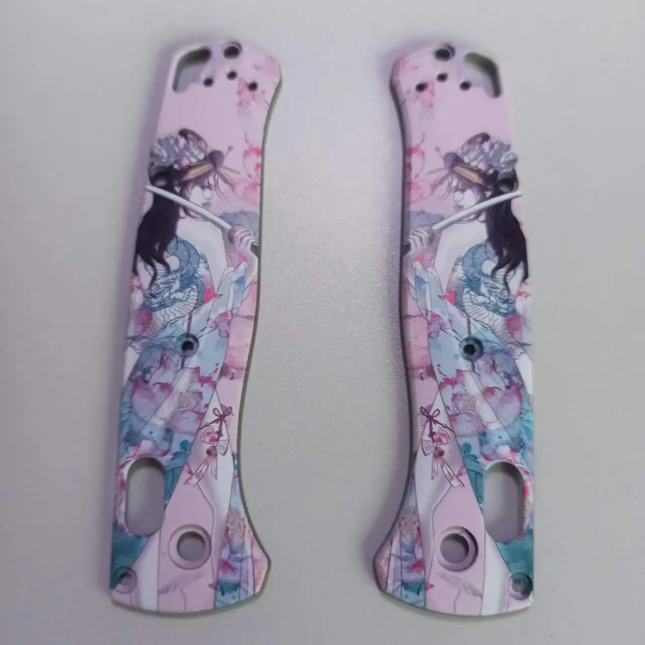 1 Pair Custom MadeTitanium Knife Handle Scales for Benchmade Bugout 535