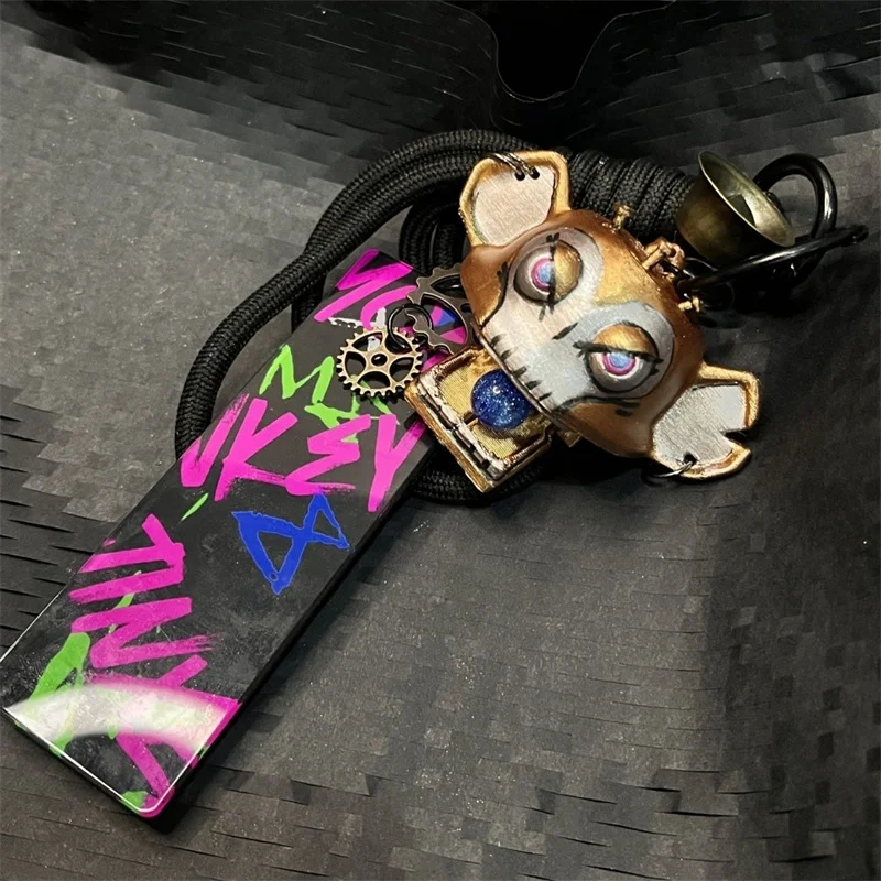 

Anime Game Arcane Jinx Copslay Keychain Monkey Wind Chime Bell Pendant Key Chain Ornament Bag Accessories Keyring Jewelry Prop