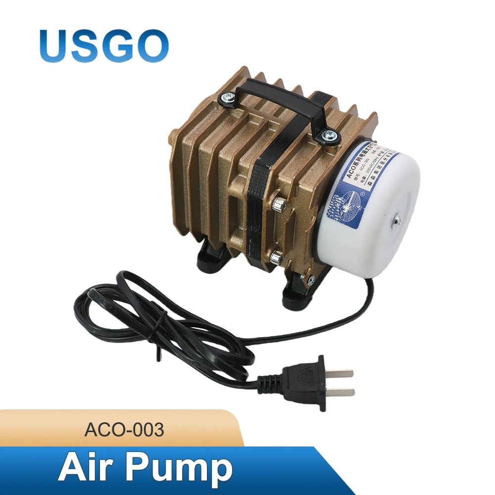 

Воздушный насос USGO 45 Вт ACO-003 электромагнитный 220-240 В 50 л/мин для станка для лазерной гравировки и резки CO2