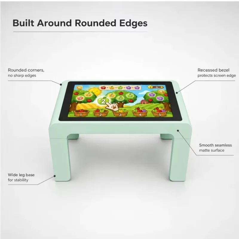 55 Inch 10-Point Multiplayer Kids Puzzle Game Table Smart Touch Screen Waterproof Adjustable Height For Schools Home Group