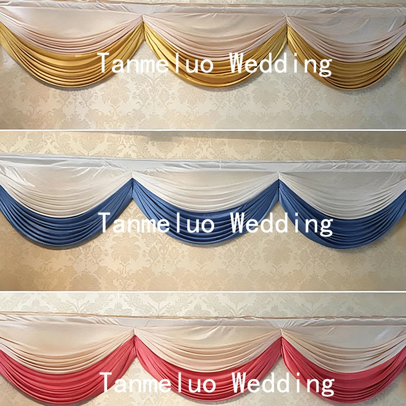

Ледяная шелковая драпировка для фоновой занавески, разноцветная свадебная сцена, фон, гомбы, юбка для стола, балдахин, украшение для вечеринки