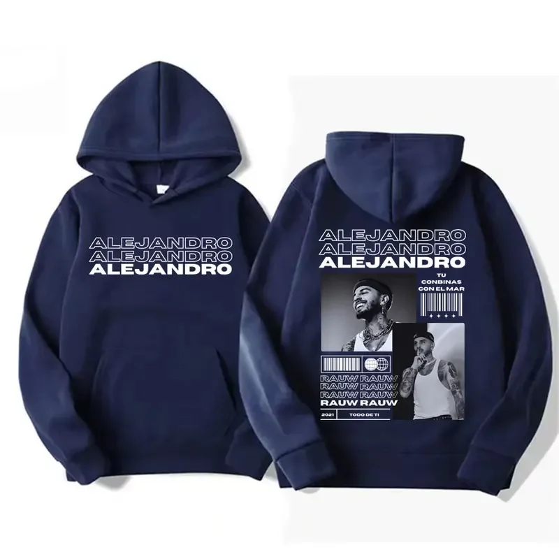 Raw Alejandro Album Todo De Ti Cover Hoodie Men Hip Hop 90s Vintage Oversized Sweatshirt Male Fashion Casual Hoodies Streetwear