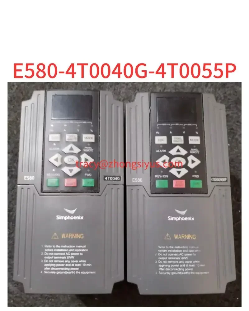Used frequency converter E580-4T0040G-4T0055P 4KW 5.5 kw, 380V, normal function