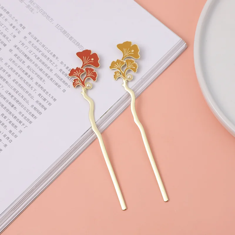 Kawaii Long Metal Ginkgo Biloba Leaves Bookmark Cute Coloring Embossing Book Mark Page Folder Office School Supplies Stationery