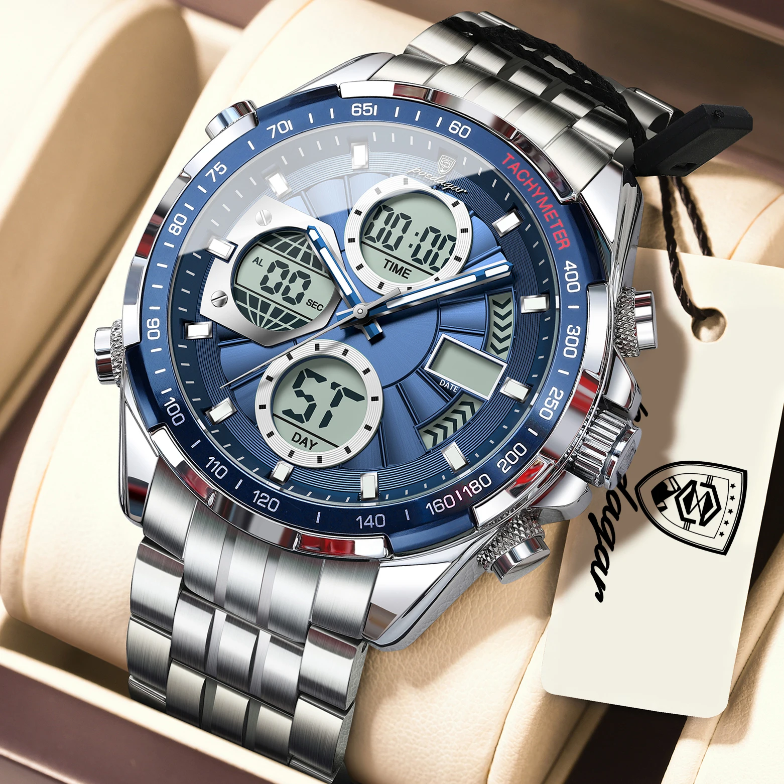 Men's High Quality Waterproof LED Quartz Wristwatch