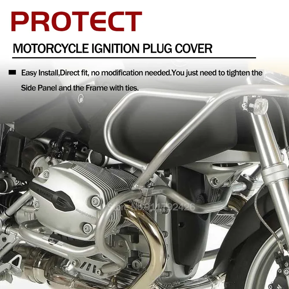 R1200GS Motorcycle Spark Plug Ignition Cover For BMW R900RT R1200RT 2005-2009 1200GS ADV R1200R R1200S Frame Guards Buffer Coil